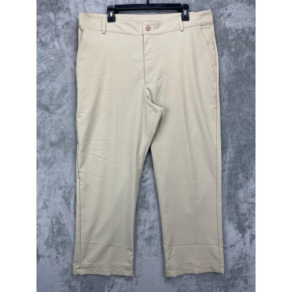 Under Armour Men's Match Play Pants Sz 36 (Real 39x29) Beige Golf Straight